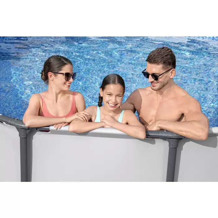 Каркасный бассейн Bestway 56408 BW, Steel Pro Max 305х76см, 4678л, фильтр-насос фото 6